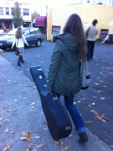 walking to soundcheck